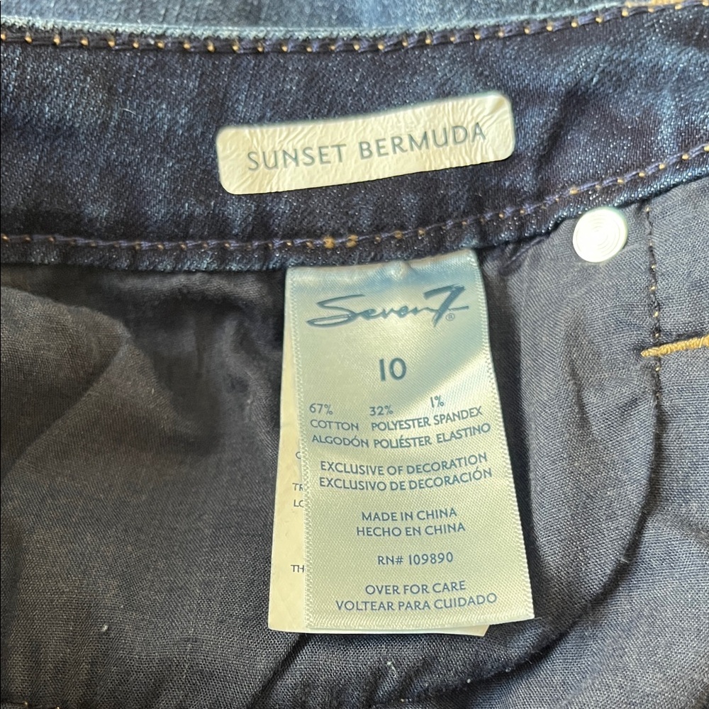 Seven7 Denim Jorts Sunset Bermuda Shorts Cotton Blend Roll up or Down - Picture 9 of 10
